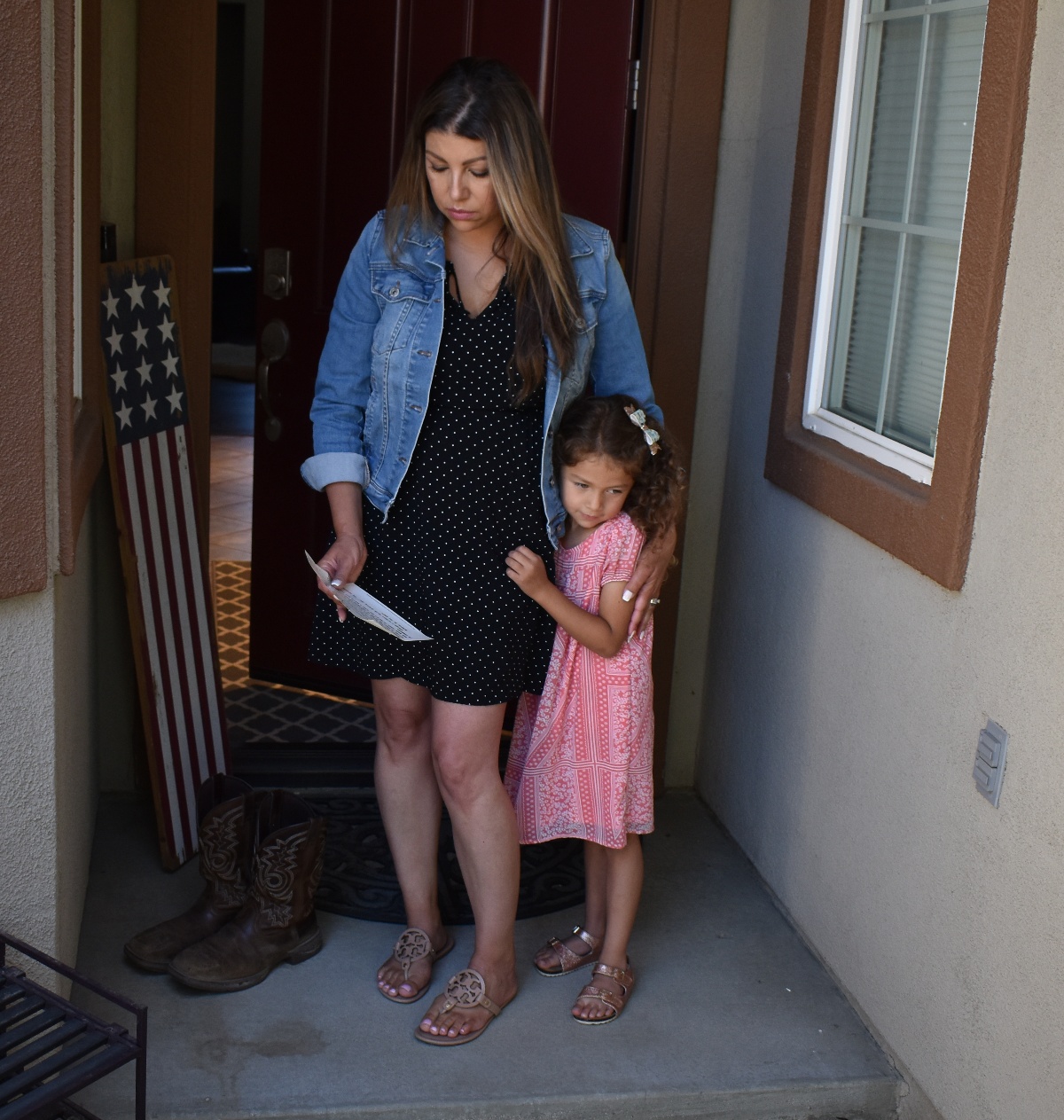 Woman holding Child